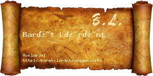 Barát Lóránt névjegykártya