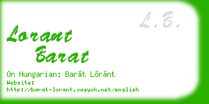 lorant barat business card